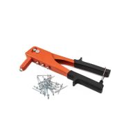 Rivet Gun – Hand Pop Riveter for Blind Rivets, Durable Heavy Duty Tool for Sheet Metal, HVAC, Automotive Repairs and DIY Projects, Compatible with Multiple Rivet Sizes